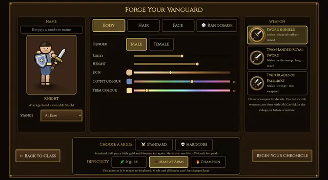 Character creation